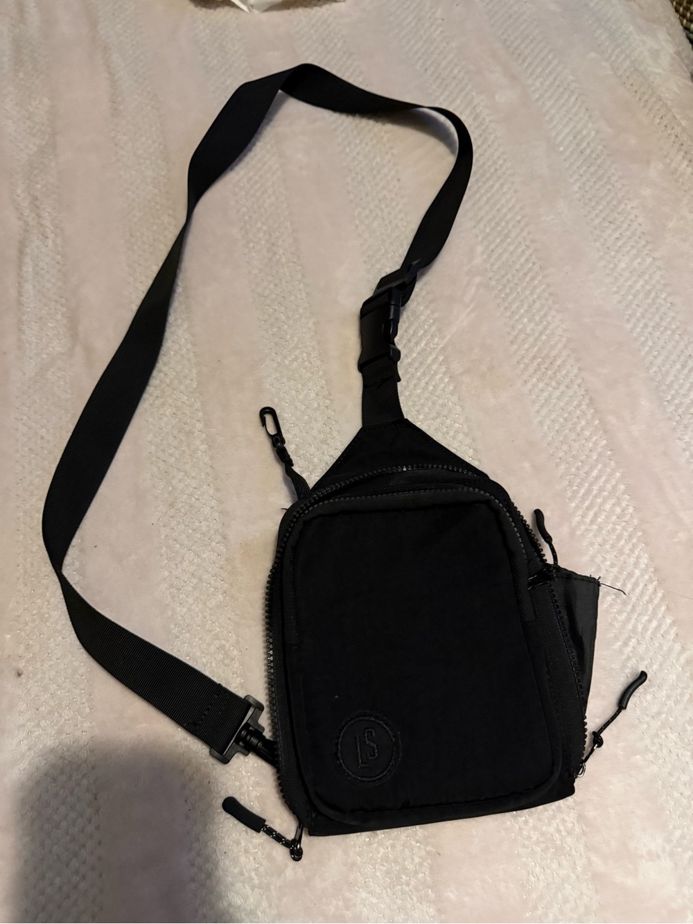 Men’s Black Sling Belt Bag - Minimal Everyday Carry
